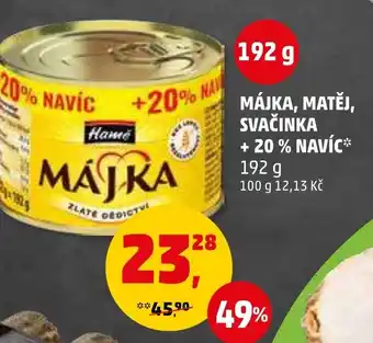 Penny Market MÁJKA, MATĚJ, SVAČINKA + 20 % NAVÍC nabídka