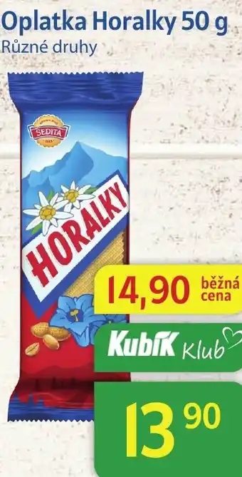 Kubík potraviny Oplatka Horalky 50 g nabídka
