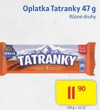 Kubík potraviny Oplatka Tatranky 47 g nabídka