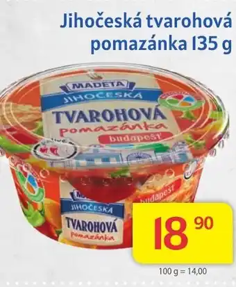 Kubík potraviny Jihočeská tvarohová pomazánka 135 g nabídka