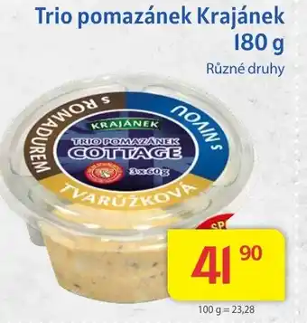 Kubík potraviny Trio pomazánek Krajánek 180 g nabídka