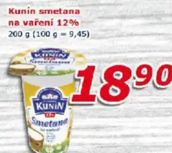 ESO MARKET Kunin smetana na vaření 12% 200 g nabídka