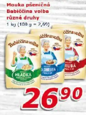 ESO MARKET Mouka pšeničná Babiččina volba různé druhy nabídka