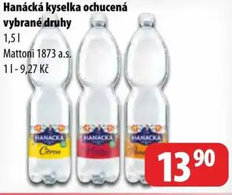 Hanácká kyselka ochucená vybrané druhy 1,5L