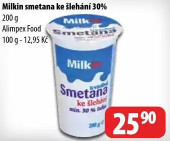 Partner Maloobchodní síť Milkin smetana ke šlehání 30% nabídka