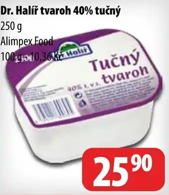 Partner Maloobchodní síť Dr. Halíř tvaroh 40% tučný nabídka