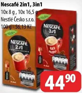 Partner Maloobchodní síť Nescafé 2in1, 3in1 nabídka