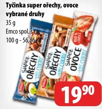 Partner Maloobchodní síť Tyčinka super ořechy, ovoce vybrané druhy nabídka