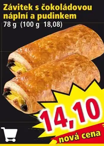 Norma Závitek s čokoládovou náplní a pudinkem nabídka