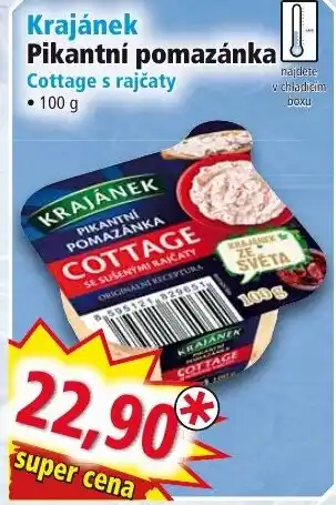 Norma Krajánek Pikantní pomazánka Cottage s rajčaty nabídka