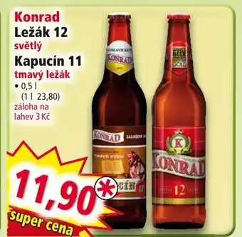 Norma Konrad Ležák 12 světlý Kapucín 11 tmavý ležák 0.5L nabídka