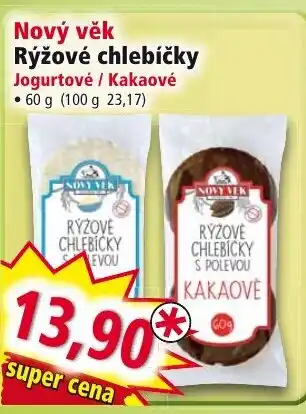 Norma Nový věk Rýžové chlebíčky Jogurtové / Kakaové nabídka