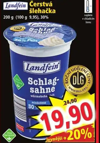 Norma Landfein Čerstvá šlehačka nabídka