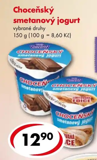CBA Choceňský smetanový jogurt nabídka