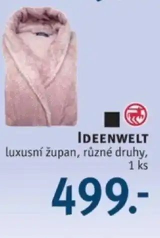 Rossmann IDEENWELT dámské teplé šaty, různé luxusní župan, různé druhy, druhy, 1 ks nabídka