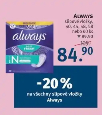 Rossmann ALWAYS nabídka