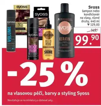 Rossmann SYOSS šampon nebo kondicionér na vlasy nabídka