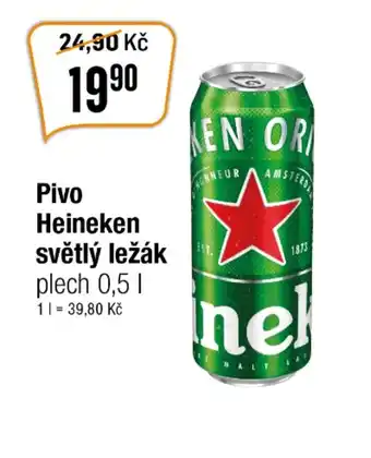 TEMPO Pivo Heineken světlý ležák plech 0,5 l. nabídka