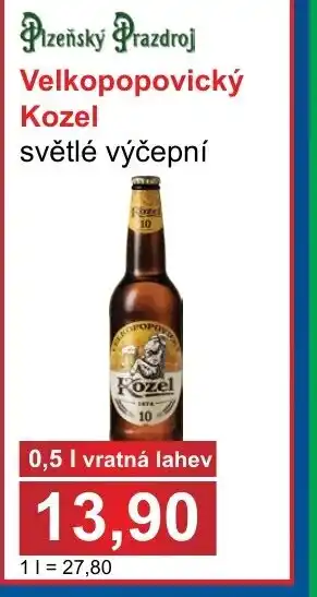 PLUS JIP Velkopopovický Kozel nabídka
