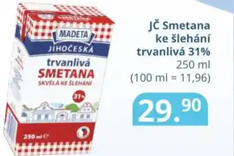 Potraviny CZ Jč Smetana ke šlehání trvanlivá 31% 250 ml nabídka