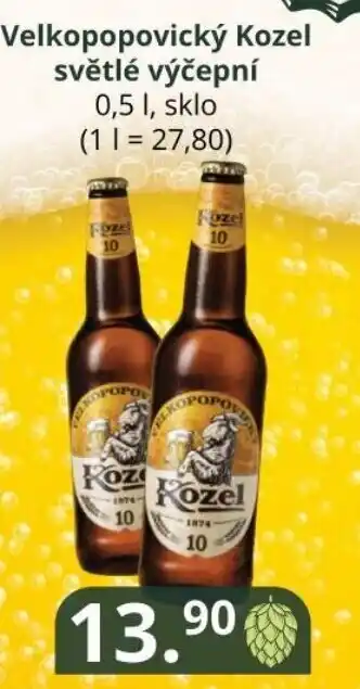 Potraviny CZ Velkopopovický Kozel světlé výčepní 0.5 l. nabídka