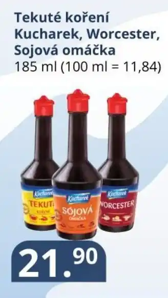 Potraviny CZ Tekuté koření Kucharek, Worcester, Sojová omáčka 185 ml nabídka