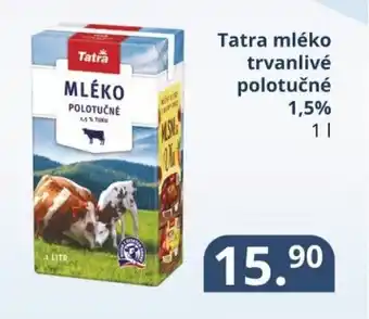 Potraviny CZ Tatra mléko trvanlivé polotučné 1,5% 1 l. nabídka