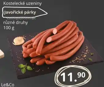 Potraviny CZ Javořické párky nabídka