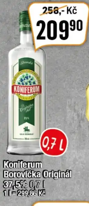 TEMPO Koniferum Borovička Originál 37,5% 0,7 l. nabídka