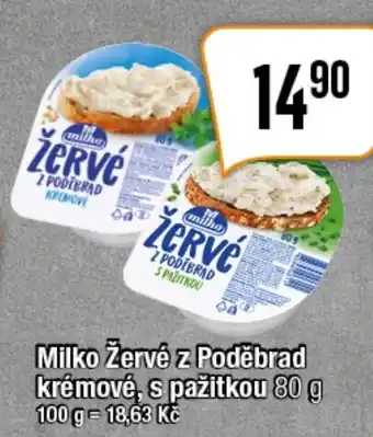 TEMPO Milko Žervé z Poděbrad krémové, s pažitkou 80 g nabídka