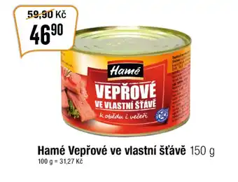 TEMPO Hamé Vepřové ve vlastní šťávě 150 g nabídka