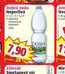 Norma Dobrá voda neperlivá nabídka