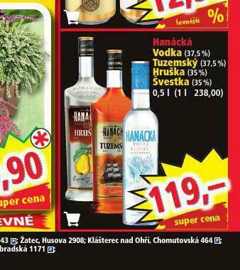 Norma Hanácká vodka nabídka