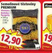 Norma Ysemolinové těstoviny premium nabídka