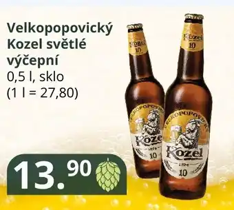 Potraviny CZ Velkopopovický Kozel světlé výčepní 0,5 l. nabídka