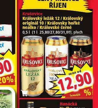Norma Pivo krušovice královský ležák 12 nabídka