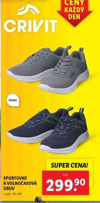 Lidl SPORTOVNÍ A VOLNOČASOVÁ OBUV nabídka