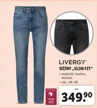 Lidl LIVERGY DŽÍNY SLIM FIT nabídka