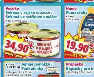 Norma Vesek sekaná ve svíčkové omáčce nabídka