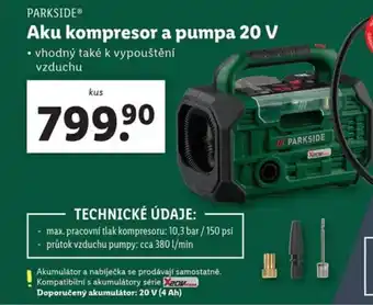 Aku kompresor a pumpa 20 V