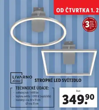 Lidl STROPNÍ LED SVÍTIDLO nabídka