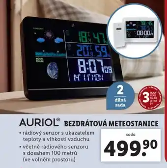 Lidl AURIOL BEZDRÁTOVÁ METEOSTANICE nabídka