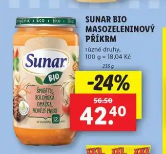 Lidl Sunar bio masozeleninový příkrm nabídka