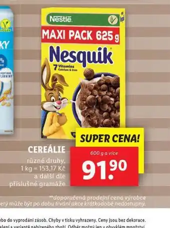Lidl Cereálie nabídka