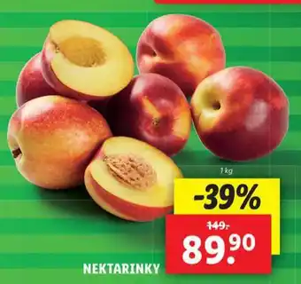 Lidl Nektarinky nabídka