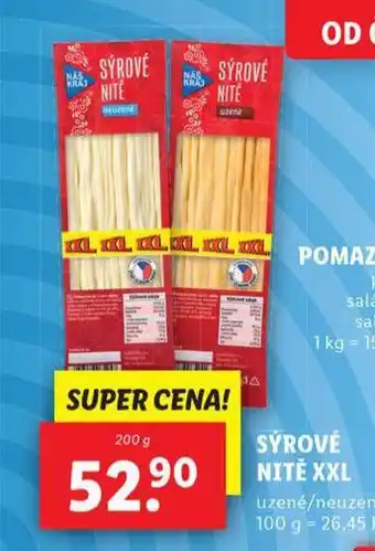 Lidl Sýrové nitě nabídka