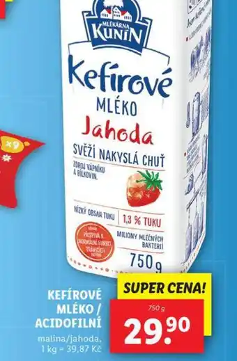 Lidl Kefírové mléko nabídka