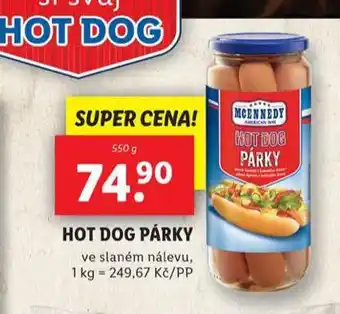 Lidl Hot dog párky nabídka