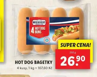 Lidl Hot dog bagetky nabídka