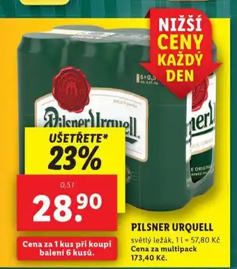 Lidl Pivo pilsner urquell nabídka